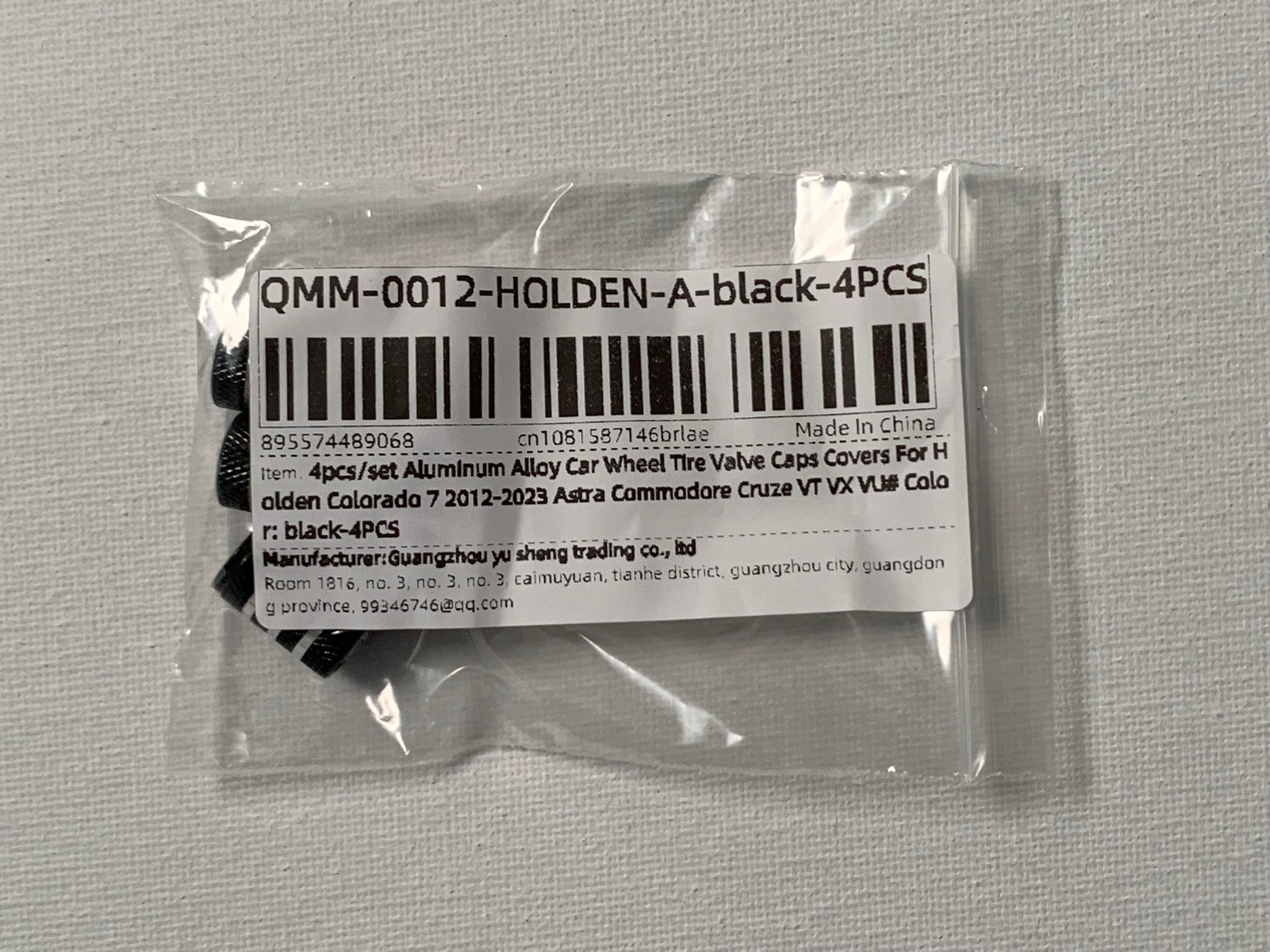 4pcs Holden Valve Cap Protection Cover For Holden (Fits all Holden Models) (Black)