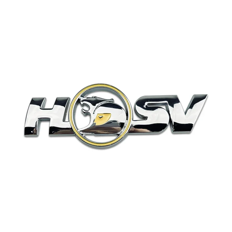1PC HSV Emblem Badge (Fits All Holden Models) (Chrome & Yellow).