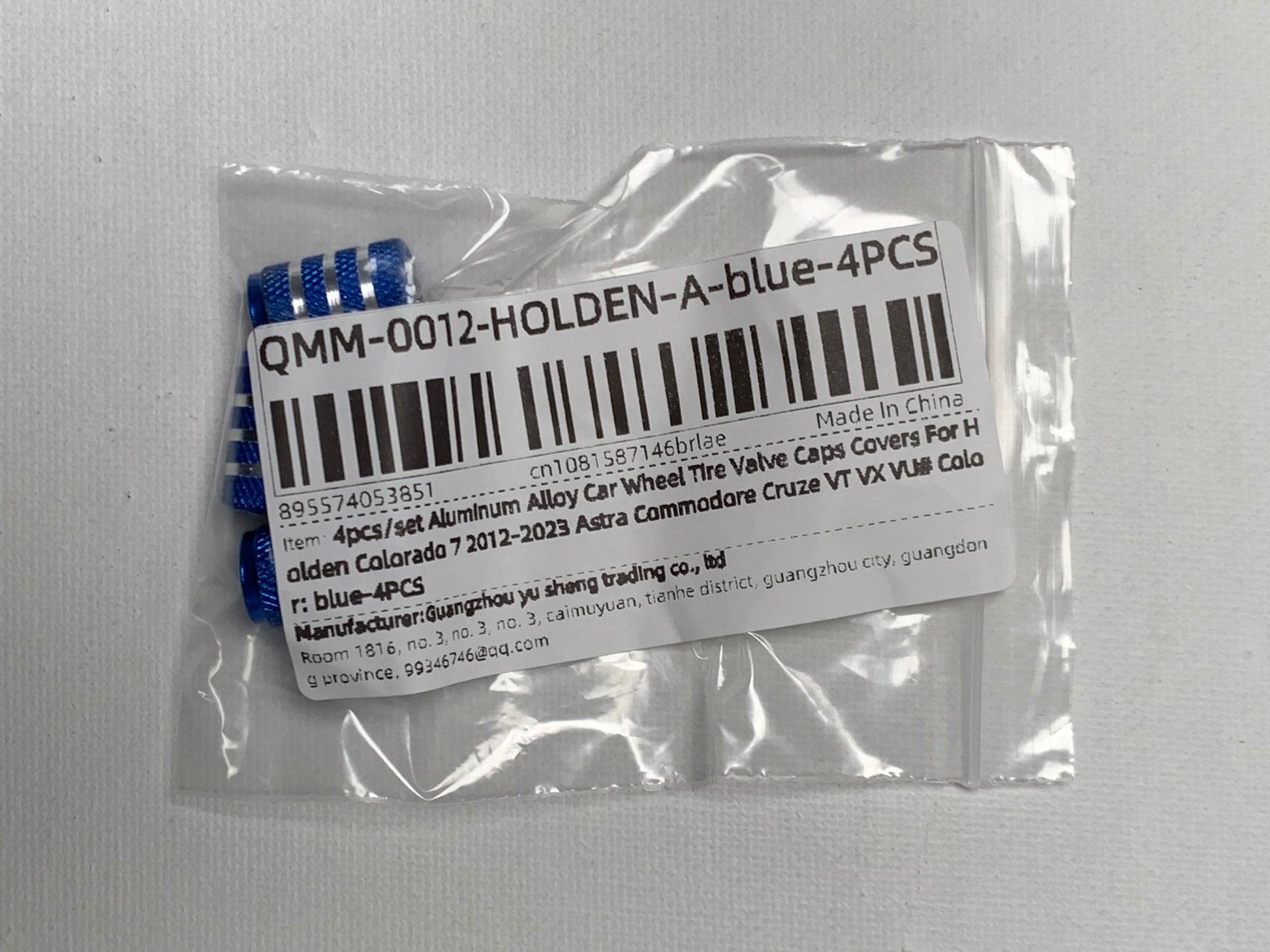 4pcs Holden Valve Cap Protection Cover For Holden (Fits all Holden Models) (Blue)