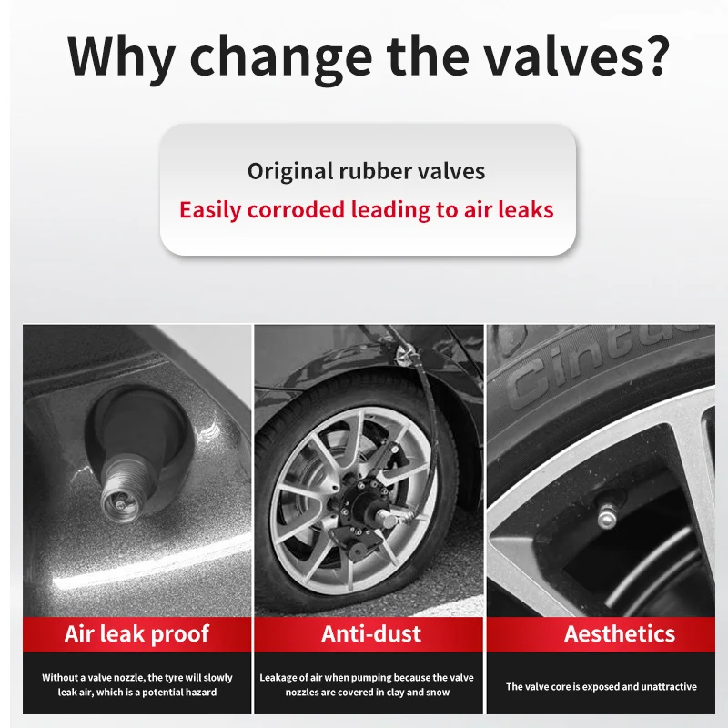 4pcs HSV Valve Protection Caps For Holden (Fits all Holden Models) (Chrome Silver)