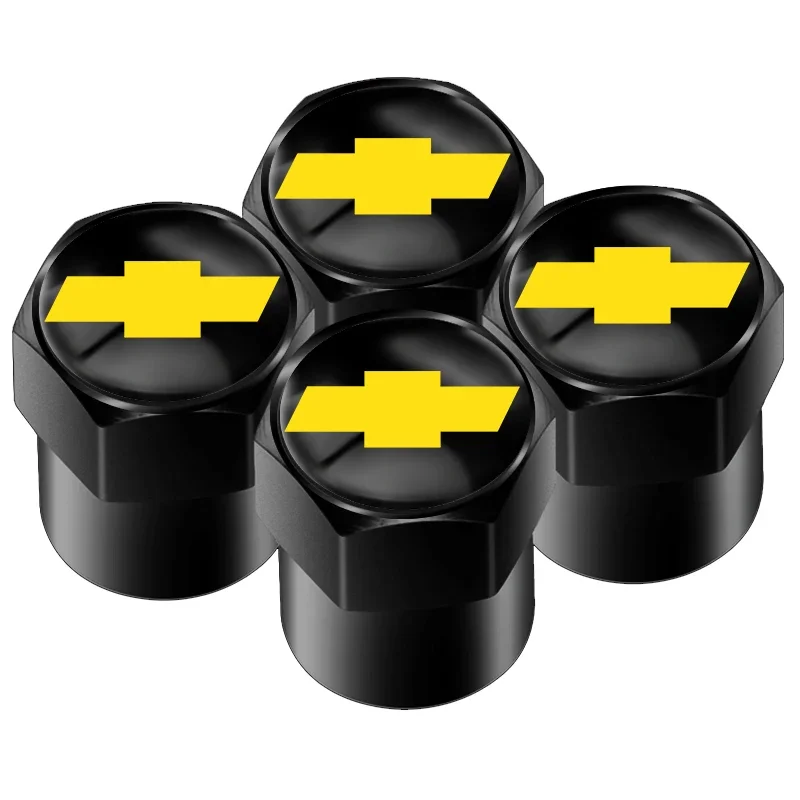 4pcs Chevrolet Valve Caps Dustproof Covers & Keychain (Fits all Holden & Chevrolet Models)