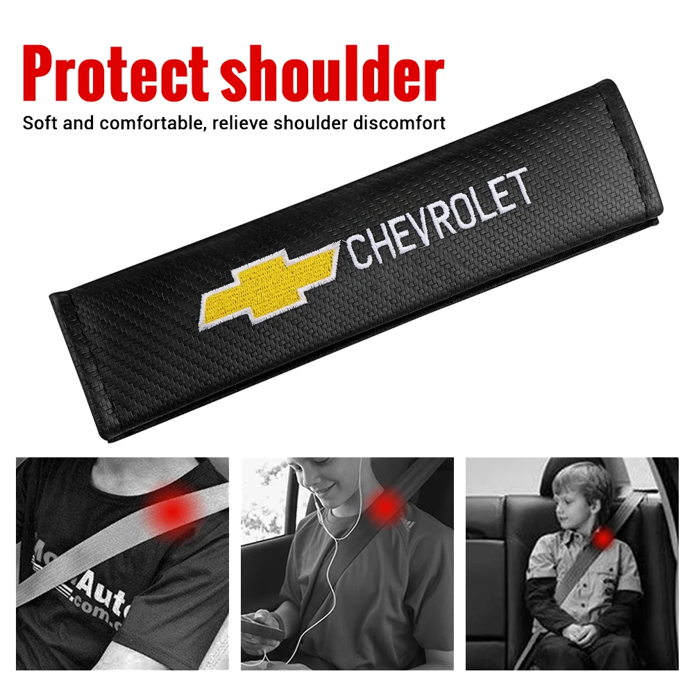 2pcs Seatbelt Shoulder Pad Cover For Chevrolet (Fits all Holden Models)
