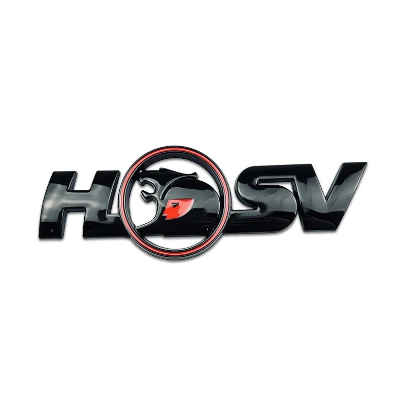 1PC HSV Emblem Badge (Fits All Holden Models) (Glossy Black & Glossy Red).