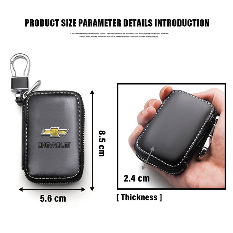 1pc Leather Keychain Holder Case For Chevrolet (Brand New)