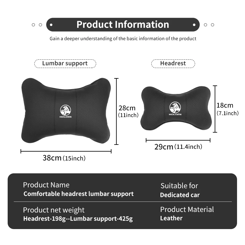 1pcs Car Headrest Cushion Pillow For Holden (Fit All Holden Models)