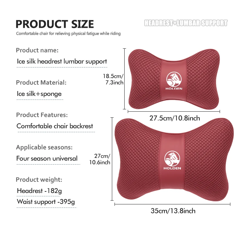 1PC Holden Headrest Cushion Pillow (Brand New) (Red)