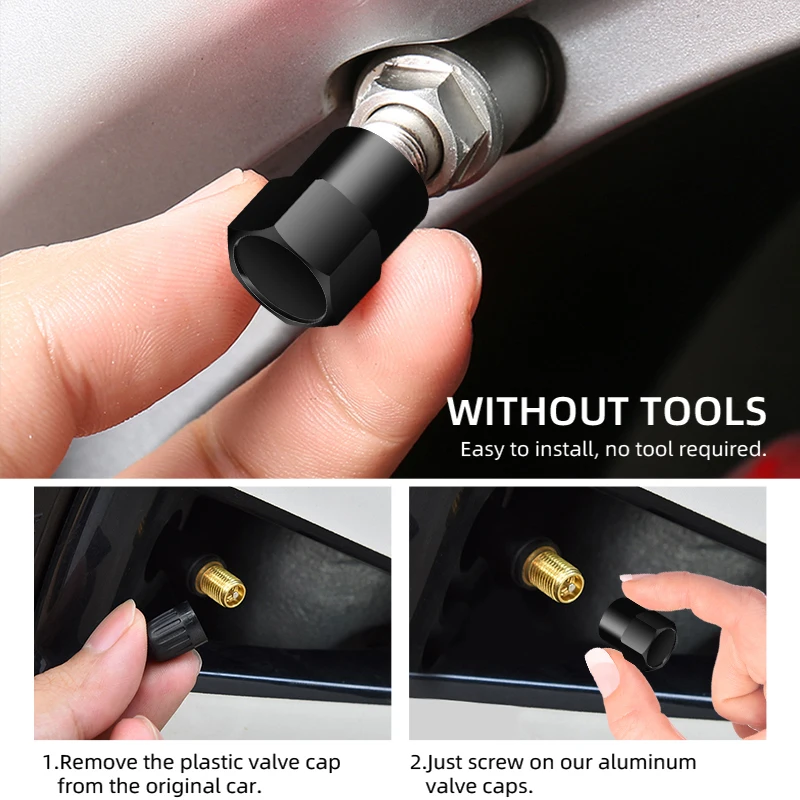 4pcs Chevrolet Valve Caps Dustproof Covers & Keychain (Fits all Holden & Chevrolet Models)