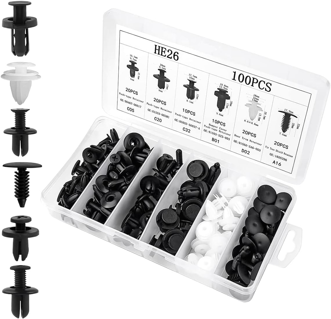 1PCS Car Fastener & Clips For Universal Auto (Fits Most Car Models)