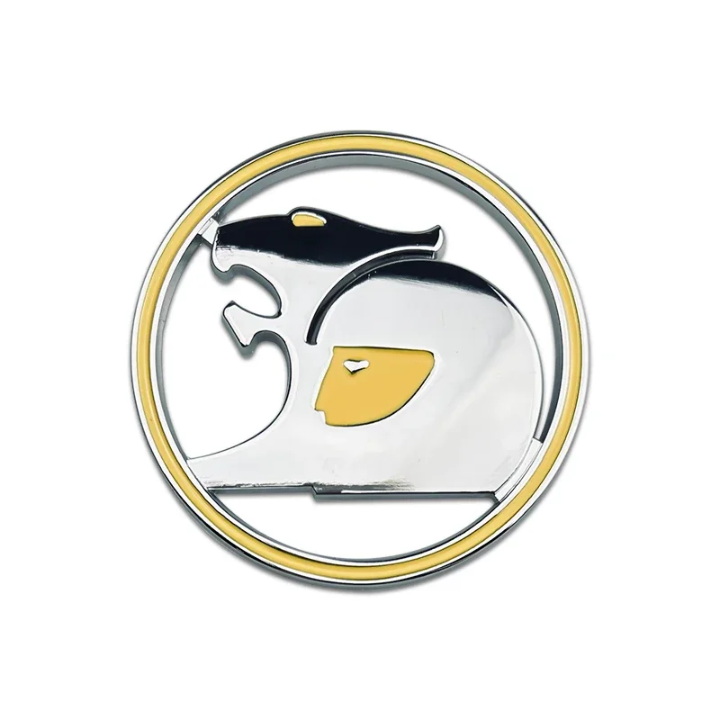 1PC HSV Emblem Badge 68mm (Fits All Holden Models) (Chrome & Yellow)