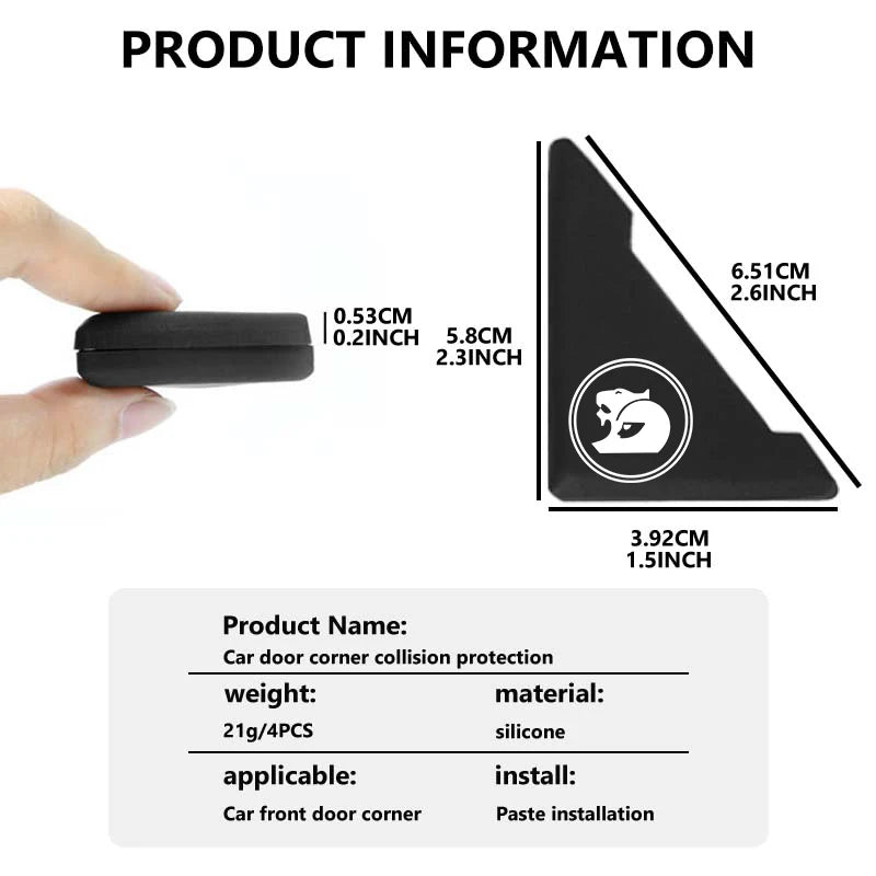 4PCS Car Door Corner Collision Protection For Holden HSV (Brand New)