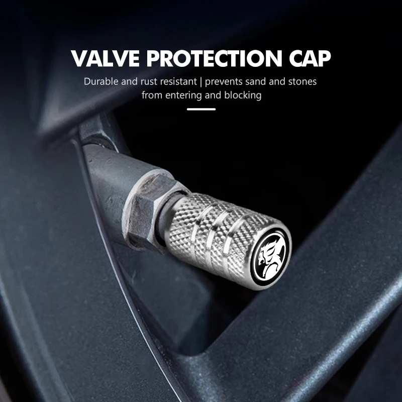 4pcs Holden Valve Cap Protection Cover For Holden (Fits all Holden Models) (Silver)