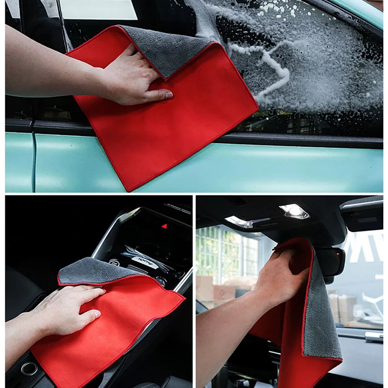 4pcs Microfiber Towel Cleaning Cloth For Holden HSV (RED)