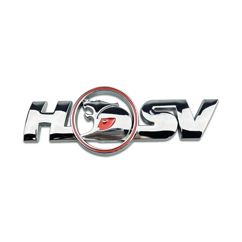 1PC HSV Emblem Badge (Fits All Holden Models) (Chrome & Red).
