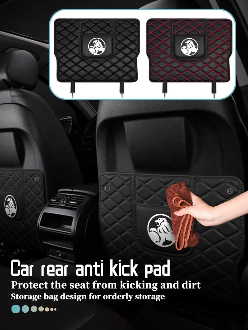 2pcs Car Seat Backrest Protections Anti-Kick Mat For Holden (Fits all Holden Models) (Red)