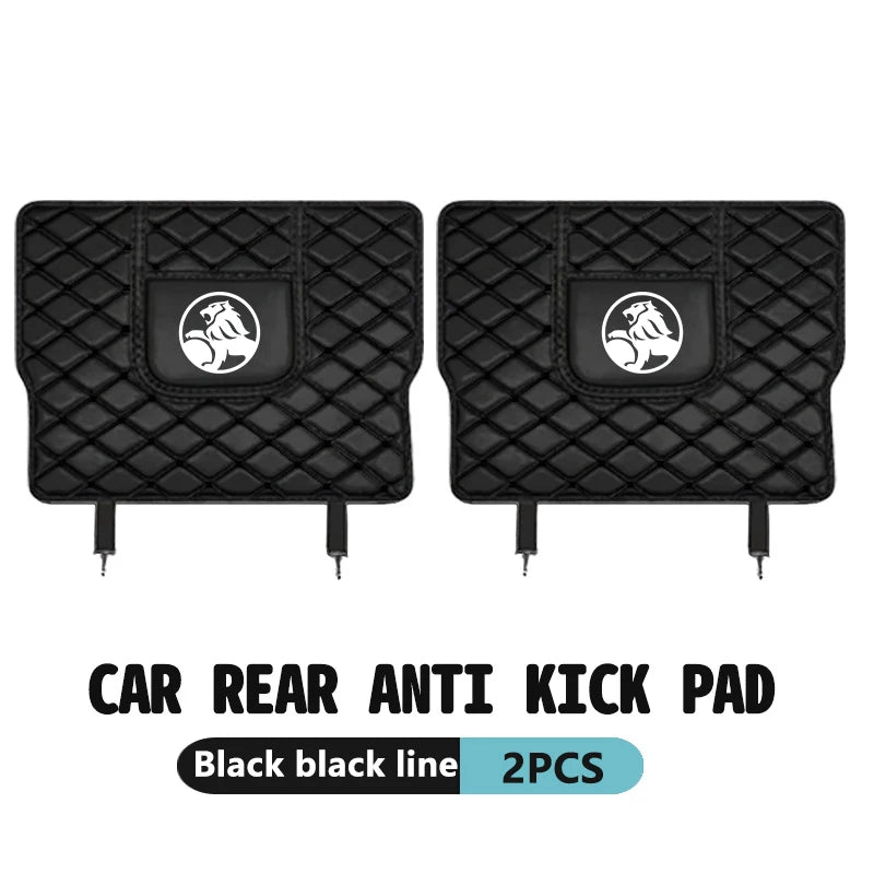 2pcs Car Seat Backrest Protections Anti-Kick Mat For Holden (Fits all Holden Models) (Black)