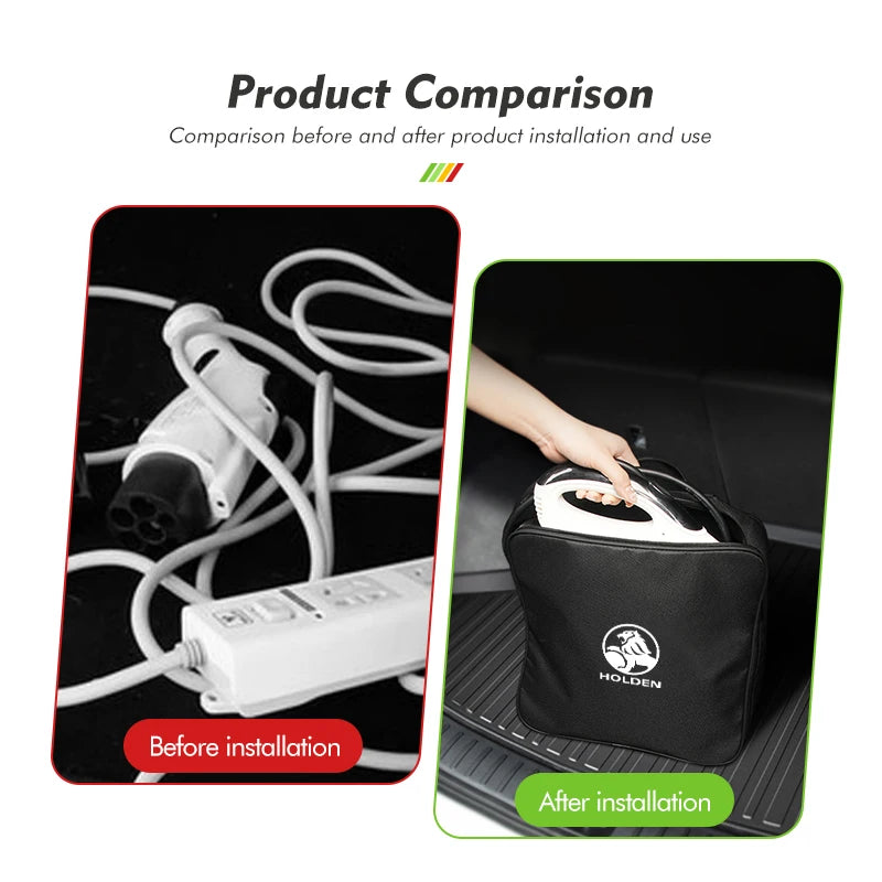1pcs Car Jump Starter Cable Storage Bag For Holden Logo (Brand New) (Round)