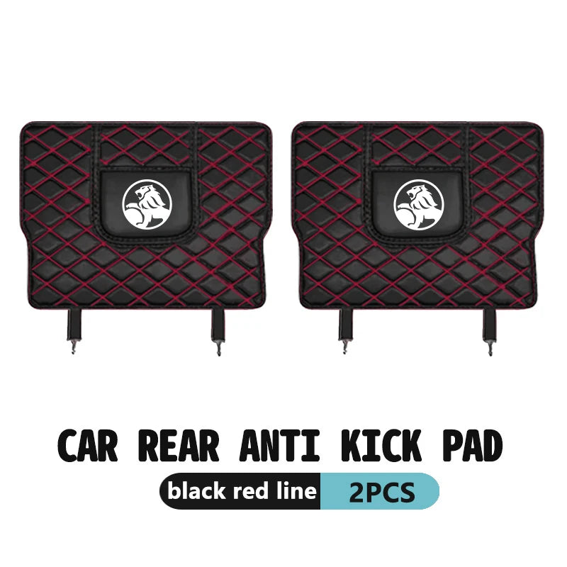 2pcs Car Seat Backrest Protections Anti-Kick Mat For Holden (Fits all Holden Models) (Red)