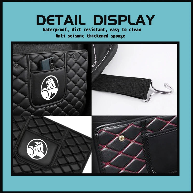 2pcs Car Seat Backrest Protections Anti-Kick Mat For Holden (Fits all Holden Models) (Black)