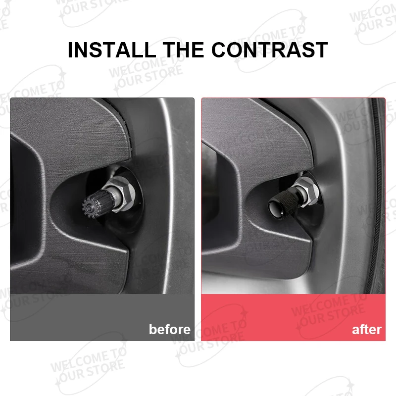 4pcs HSV Valve Protection Caps (Fits all Holden Models) (Black)