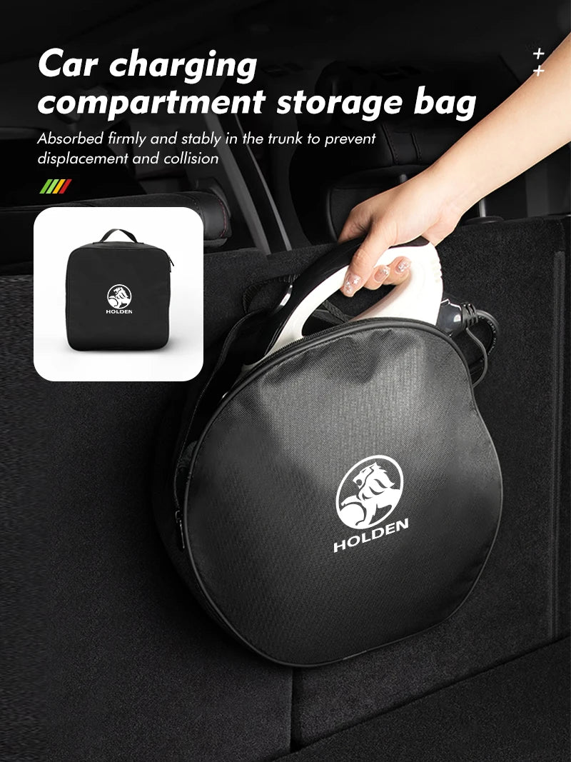 1pcs Car Jump Starter Cable Storage Bag For Holden Logo (Brand New) (Round)