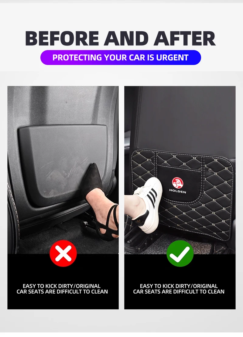2pcs Car Seat Backrest Protections Anti-Kick Mat For Holden (Fits all Holden Models)