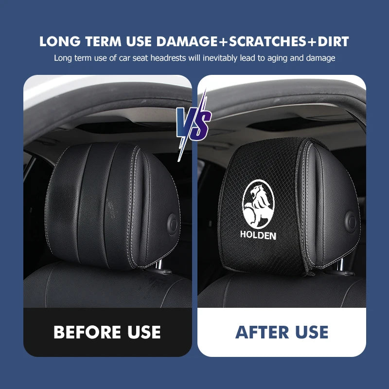 2pcs Car Ice Silk Headrest Pillow Case For Holden (Brand New)