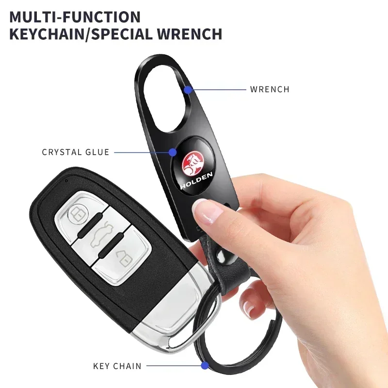 5pcs Holden Valve Stems Cap With Wrench Keychain For Holden (Fits all Holden Models).