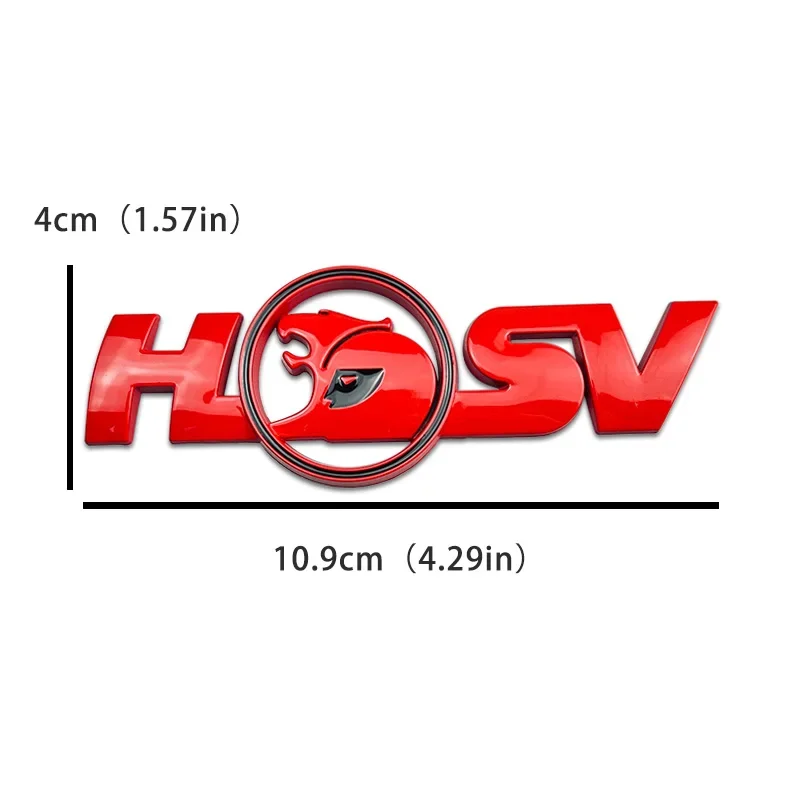 1PC HSV Emblem Badge (Fits All Holden Models) (Glossy Black & Yellow).