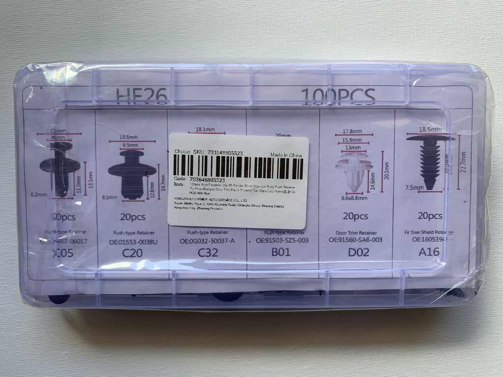 1PCS Car Fastener & Clips For Universal Auto (Fits Most Car Models)
