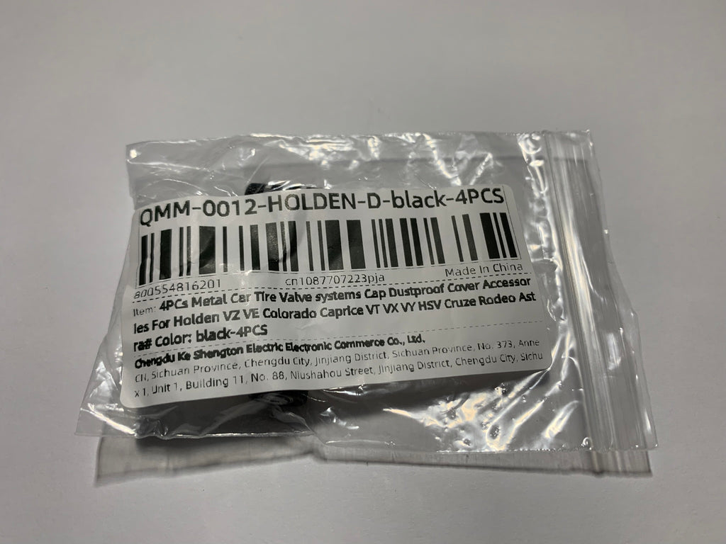 4pcs HSV Valve Protection Caps For Holden (Fits all Holden Models) (Black)