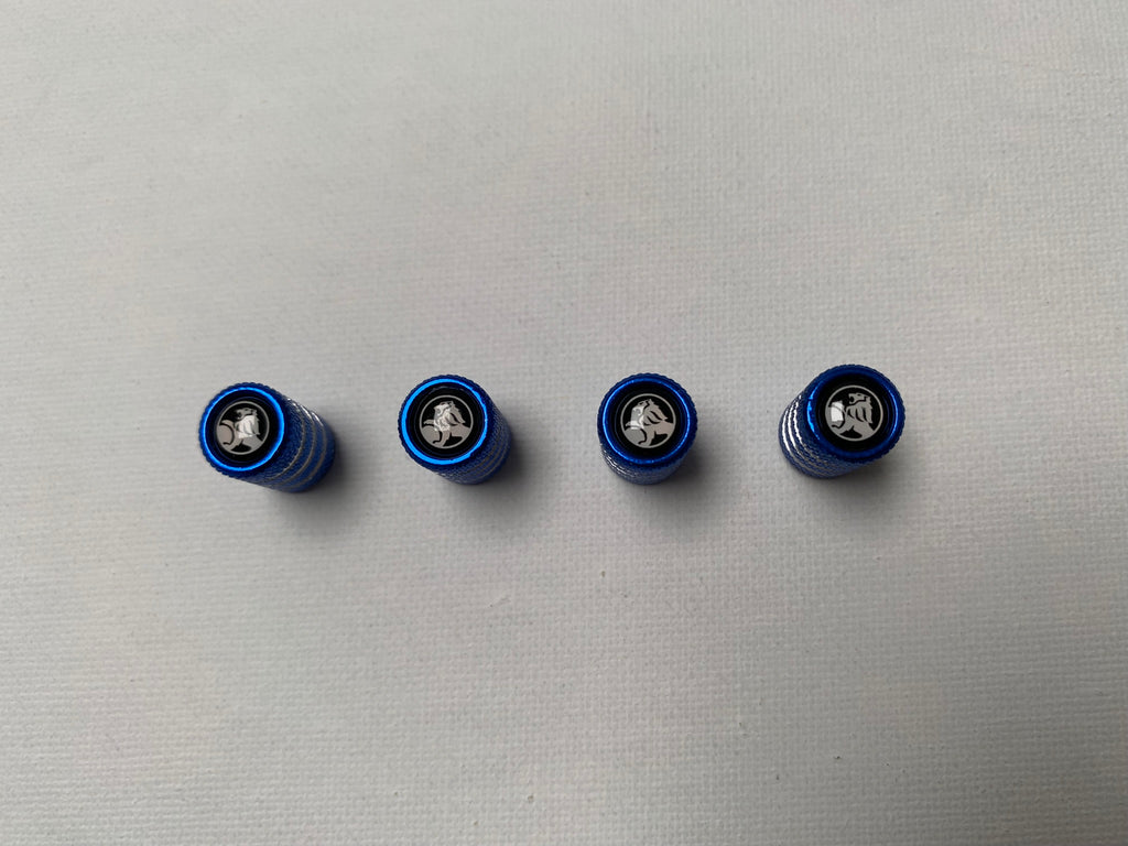 4pcs Holden Valve Cap Protection Cover For Holden (Fits all Holden Models) (Blue)