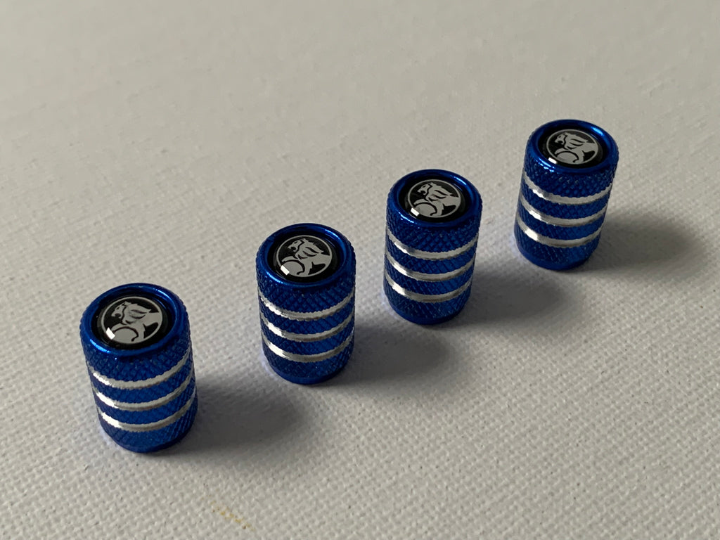 4pcs Holden Valve Cap Protection Cover For Holden (Fits all Holden Models) (Blue)